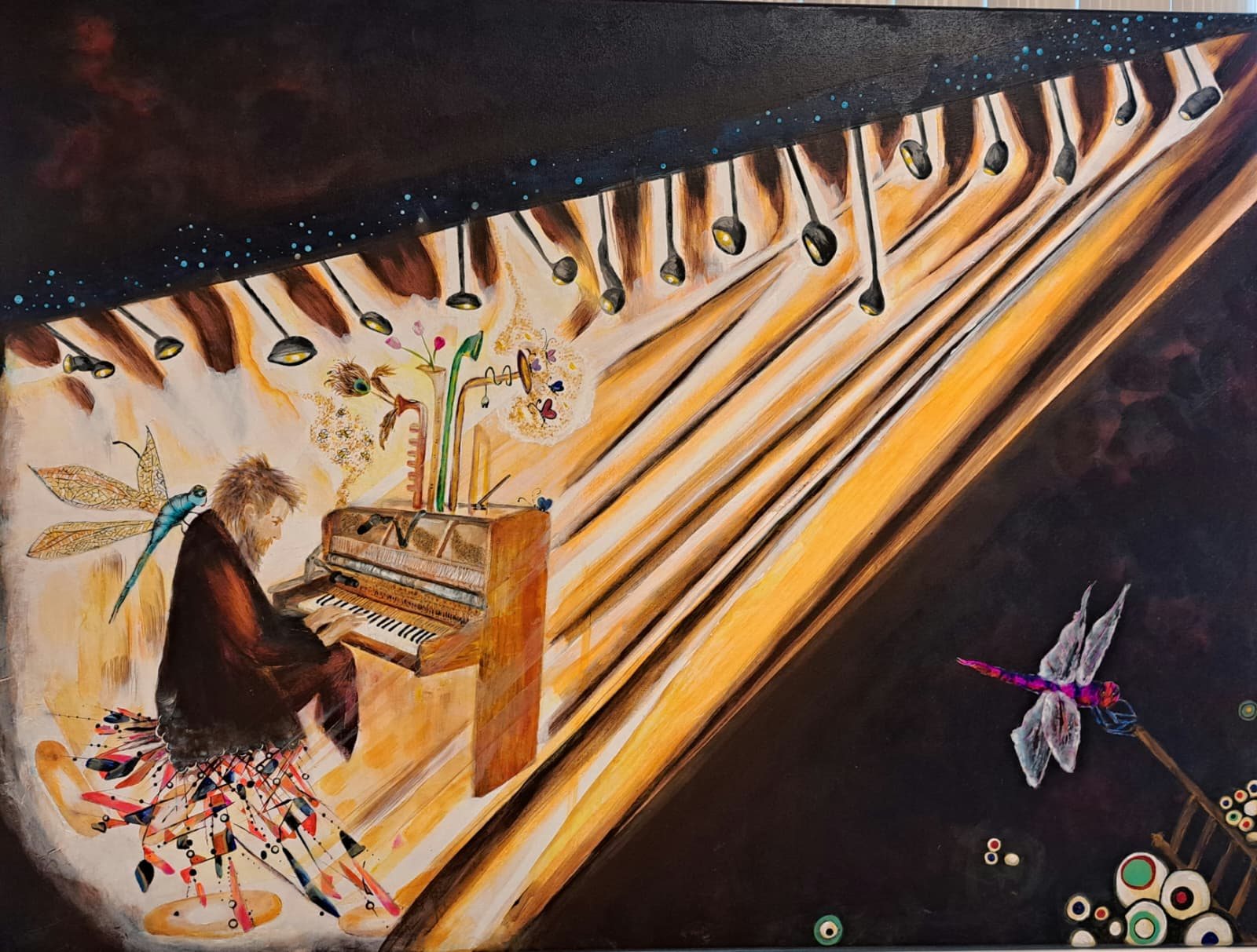 Joep Beving: A Giant with a Fairy Soul — acrylic on canvas by Isa Garcia